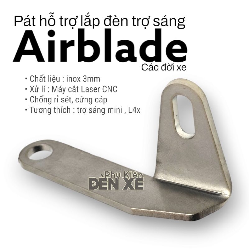 Pát gắn đèn trợ sáng cho Airblade bằng inox 304 cứng cáp