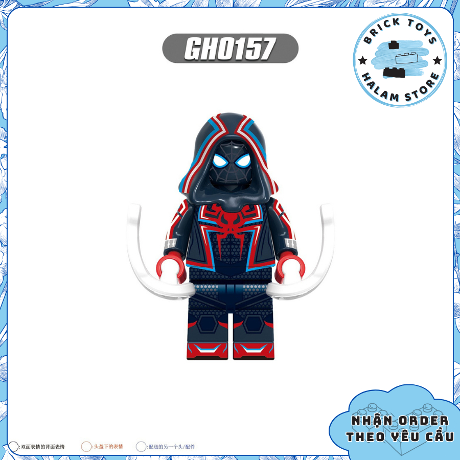 Đồ chơi lắp ráp minifigures Marvel G0120 - Mô hình nhân vật Người nhện Spider Man Miles Morales