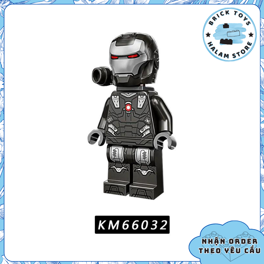 Đồ chơi lắp ráp Minifigures Marvel người sắt KM66029 - Mô hình nhân vật Iron Man War machine Whiplash