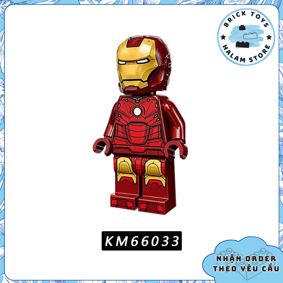 Đồ chơi lắp ráp Minifigures Marvel người sắt KM66029 - Mô hình nhân vật Iron Man War machine Whiplash