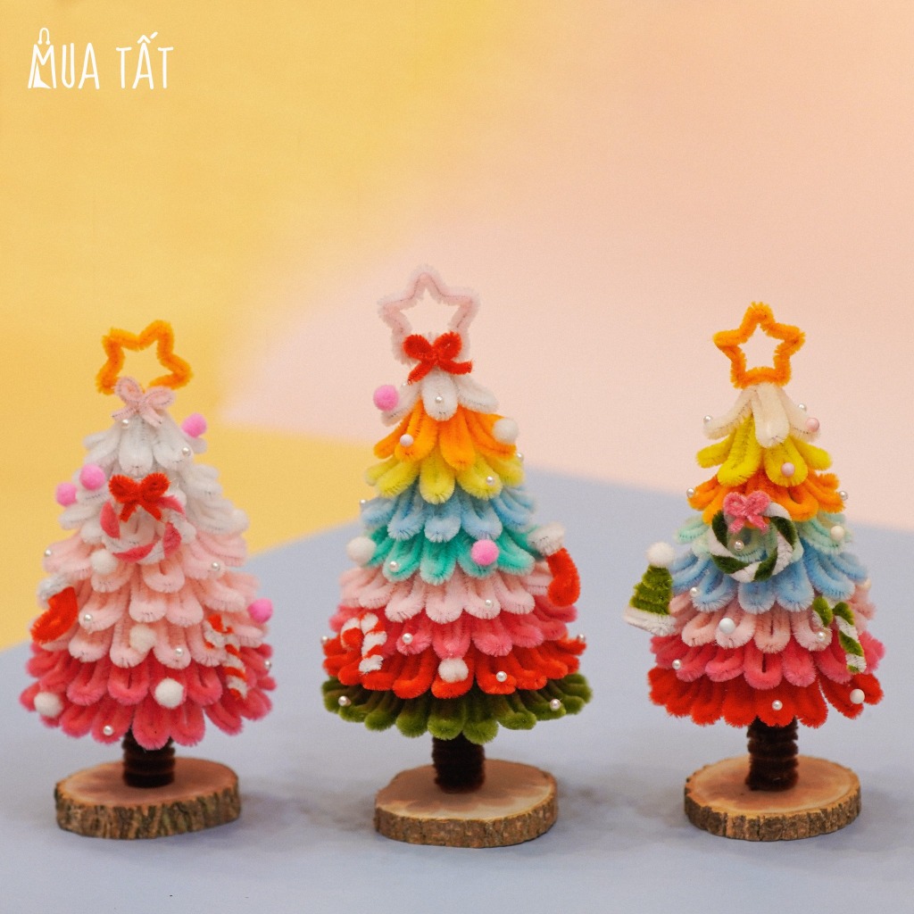 - Set nguyên liệu làm cây thông noel kẽm nhung nhiều mẫu Mua Tất