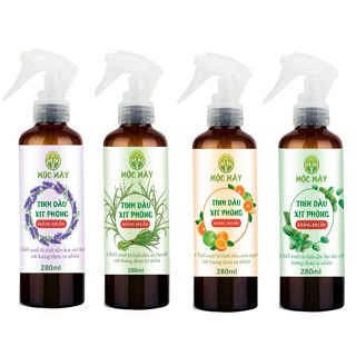 Tinh dầu xịt phòng thiên nhiên Mộc Mây 280ml sả chanh, cam, bưởi, bạc hà, hoa nhài, quế, oải hương