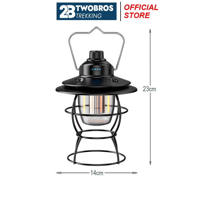 Đèn Camping, Đèn Dã Ngoại 3 chế độ sáng kèm sạc USB tiện dụng mang theo du lịch cắm trại - DCP02
