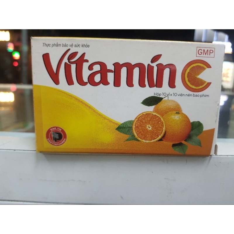 Vitamin C 500mg Hộp 100 viên Bổ sung vitamin cho cơ thể. tăng sức đề kháng