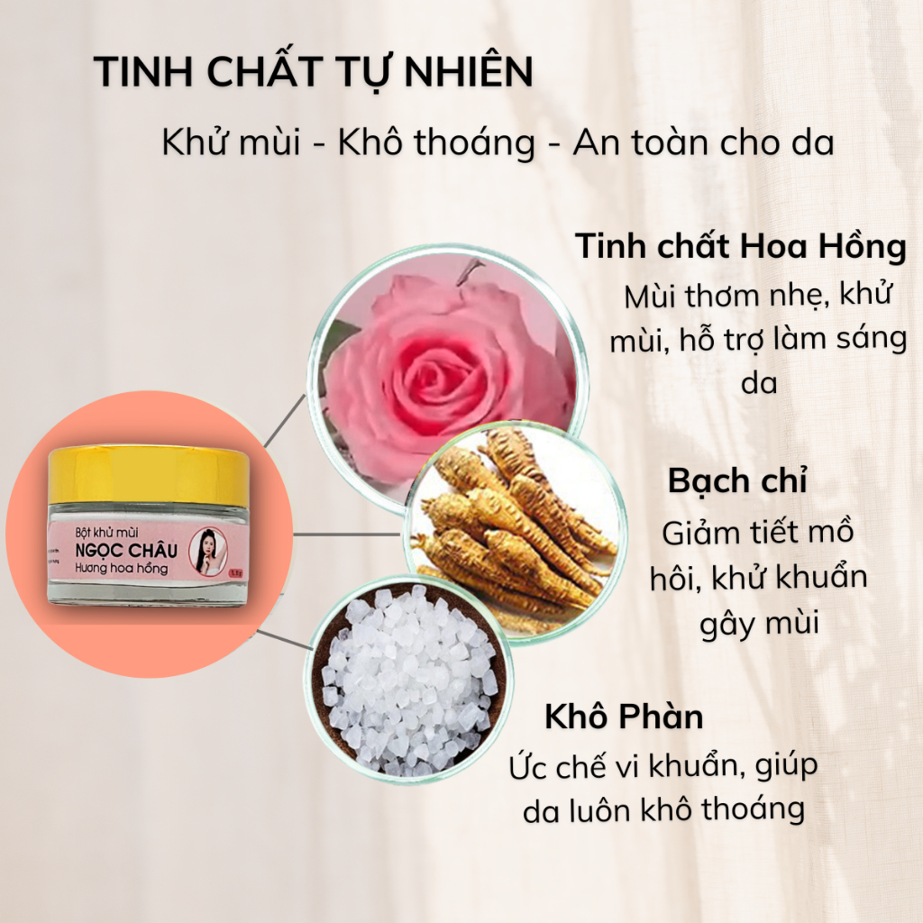 Bột Khử Mùi Hôi Nách Hôi Chân Ngọc Châu