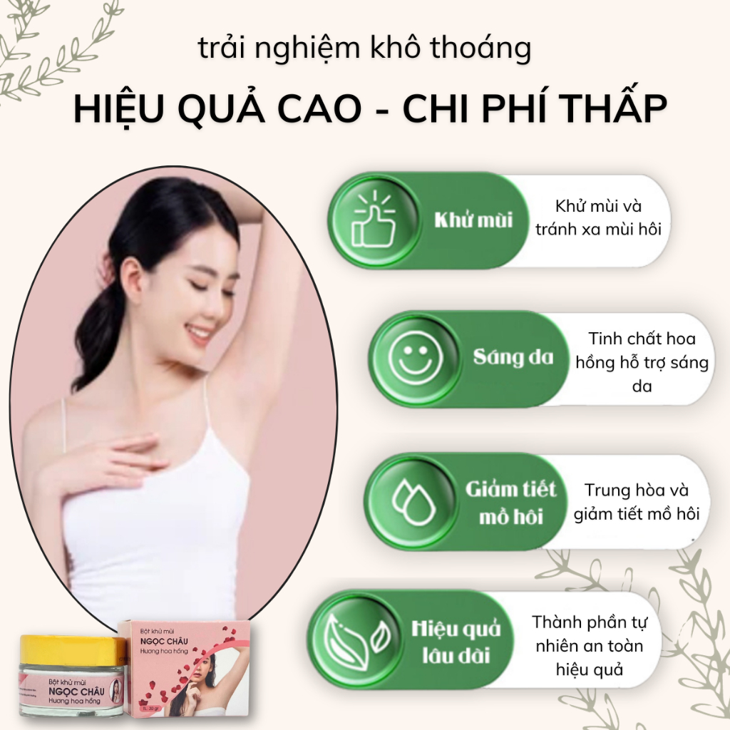 Bột Khử Mùi Hôi Nách Hôi Chân Ngọc Châu