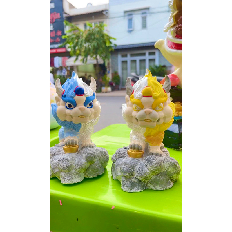 Tượng tô màu Sư tử đá ( kèm màu TÔ SIÊU ĐẸP)