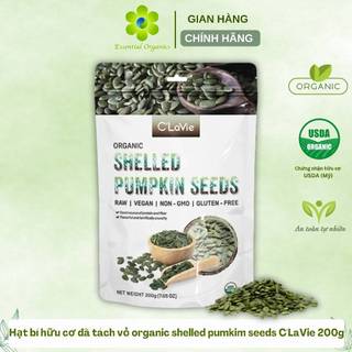 Hạt bí hữu cơ đã tách vỏ organic shelled pumkim seeds C'LaVie 200g