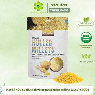 Hạt kê hữu cơ đã tách vỏ organic hulled millets C'LaVie 200g