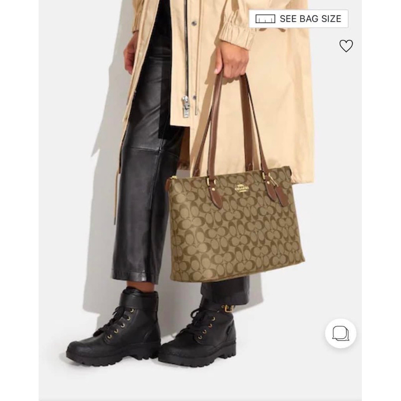 Túi Coach công sở Gallery Tote khoá zip