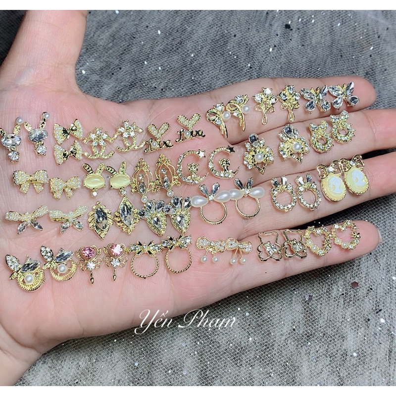Set 20 charm móng tay siêu xinh trang trí móng
