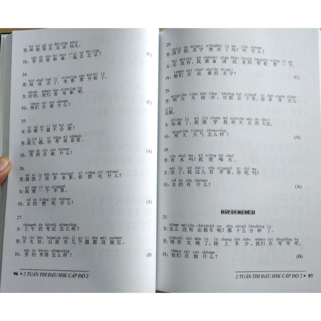 Sách - 2 Tuần Thi Đậu HSK Cấp Độ 2+DVD Tài Liệu