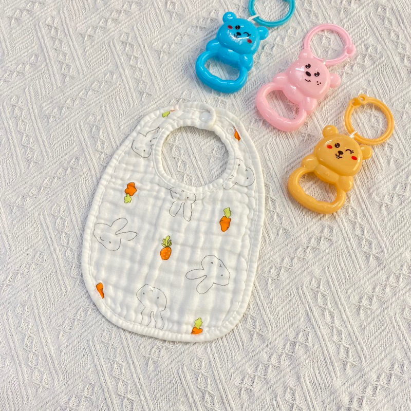 Yếm xô chữ u sơ sinh thấm hút tốt, mềm mại cho bé sơ sinh đến ăn dặm