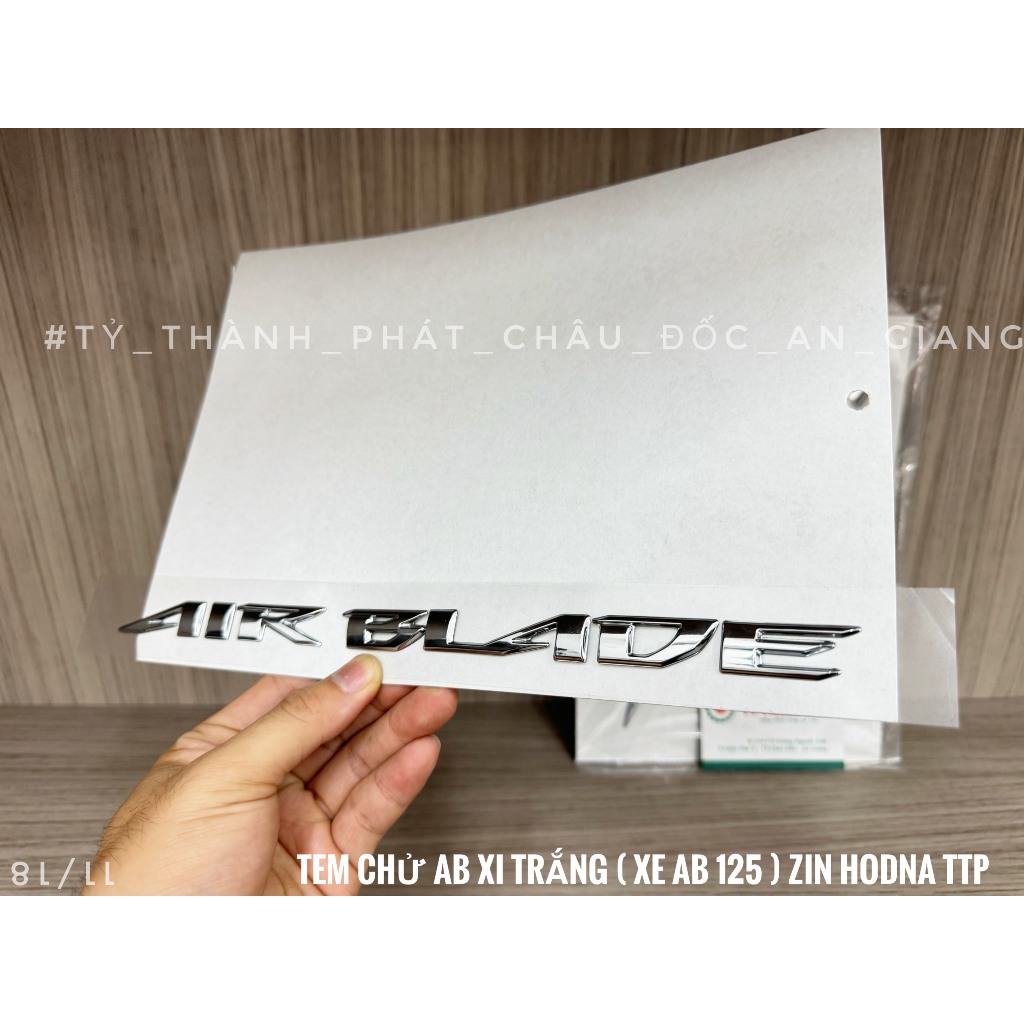 Tem chử Airblade Xi Trắng ( xe AB 125 ) ( 1 miếng )
