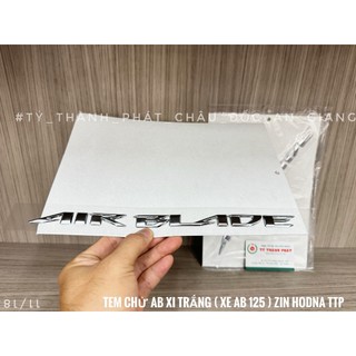 Tem chử Airblade Xi Trắng ( xe AB 125 ) ( 1 miếng )