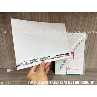 Tem chử Airblade Xi Trắng ( xe AB 125 ) ( 1 miếng )