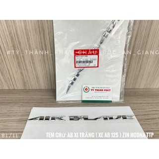 Tem chử Airblade Xi Trắng ( xe AB 125 ) ( 1 miếng )