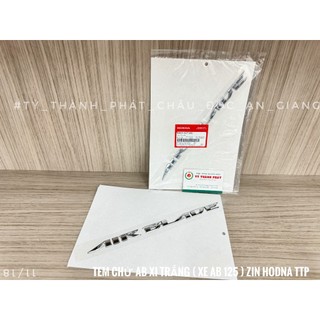Tem chử Airblade Xi Trắng ( xe AB 125 ) ( 1 miếng )