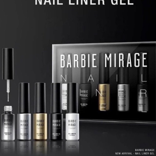 Cọ nét gel vẽ đen ,trắng,nhũ vàng ,bạc Barbie Mirage