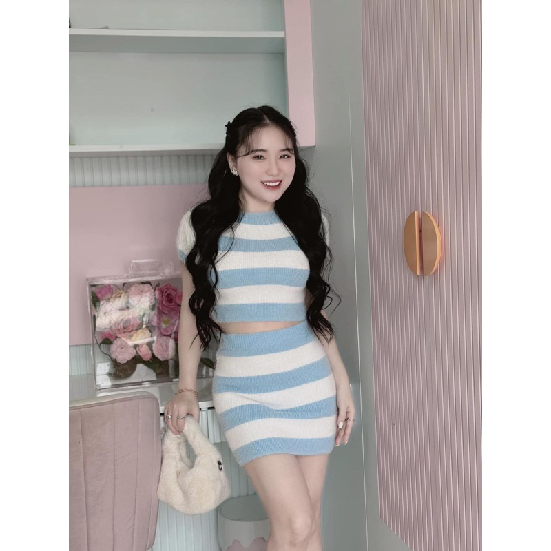 SET LEN LÔNG THỎ SỌC