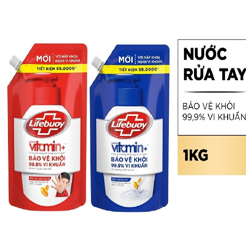 Nước rửa tay Lifebuoy túi 1kg