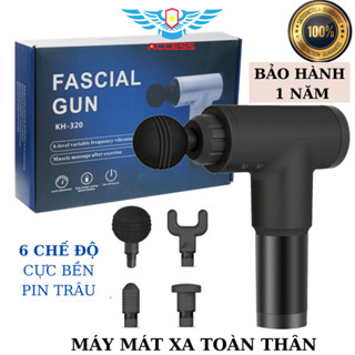 [BH 1 NĂM] Máy Massage Cầm Tay - Súng Mát Xa Toàn Thân - 6 Cấp Độ - Máy fascial gun Chuyên Dụng, Giảm Đau Cơ ACCESS
