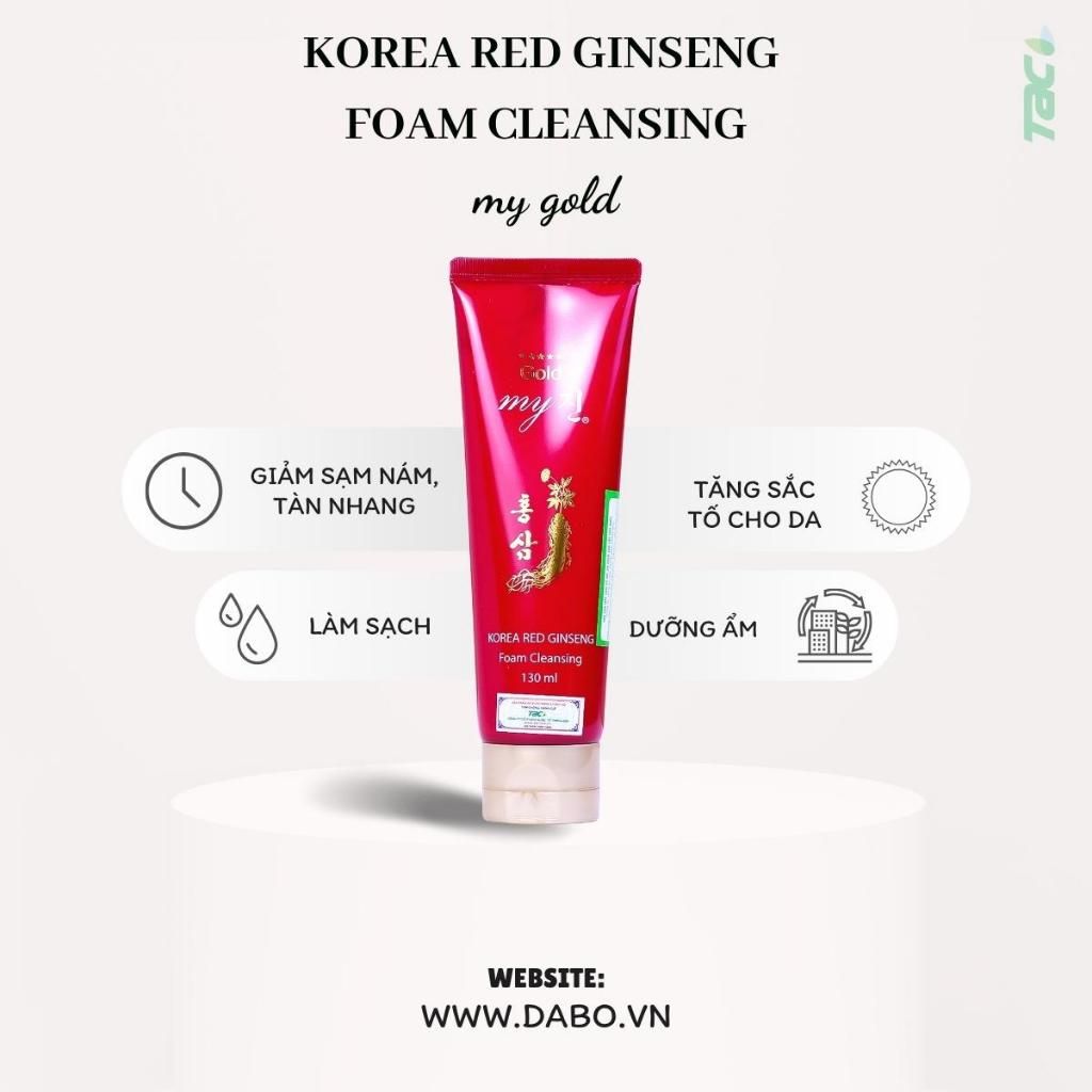 Sữa rửa mặt sâm đỏ DABO My Gold Korea Red Ginseng Foam Cleanser 130ml