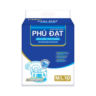 Tã giấy người lơn phú đạt bịch 10 miếng (size M/l dưới 70kg)