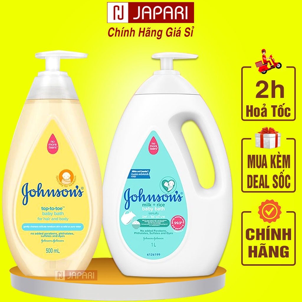Sữa Tắm Cho Bé Sơ Sinh Johnson's Baby 200ml/500ml Sữa Tắm Johnson Baby Cho Bé Trai/Gái -Sữa Tắm Gội Jonhson Baby Japari