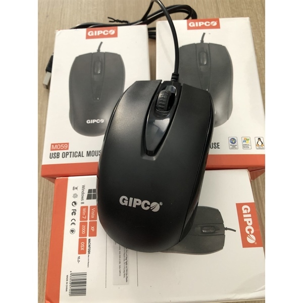 Chuột Gipco M059 có dây Optical Black USB