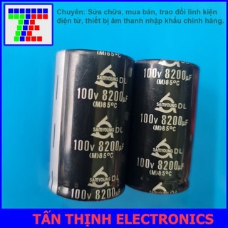 Tụ điện samyoung 8200 mf 100v zin chính hãng hàn quốc. chuyên dùng amply jarguar, boston, tj ...