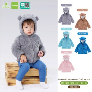 [Lullaby/Chính Hãng] Áo khoác nỉ lông Lullaby có mũ