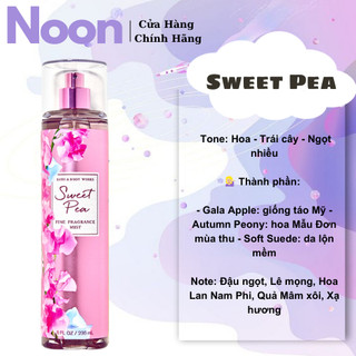 🍄 Xịt Thơm - Toàn thân Bath and work Sweet Pea