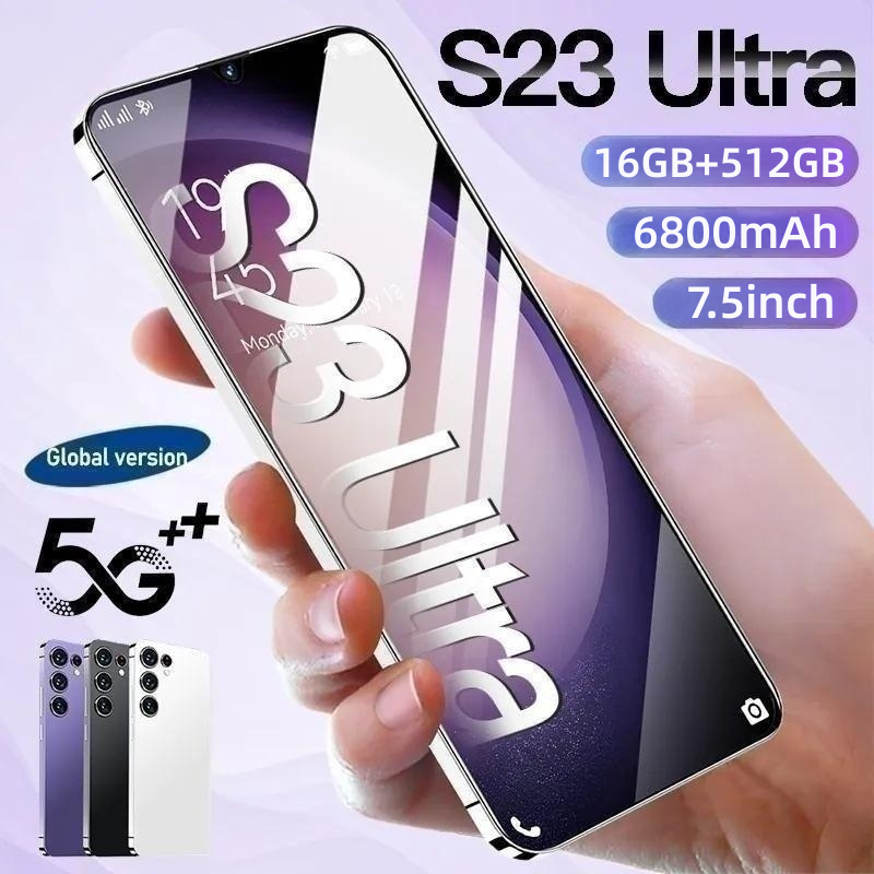 [Giao hàng thu tiền] Điện thoại di động giá rẻ S23 Ultra 5G Điện thoại di động hoàn toàn mới 7,5 inch Còn hàng 16GB | BigBuy360 - bigbuy360.vn