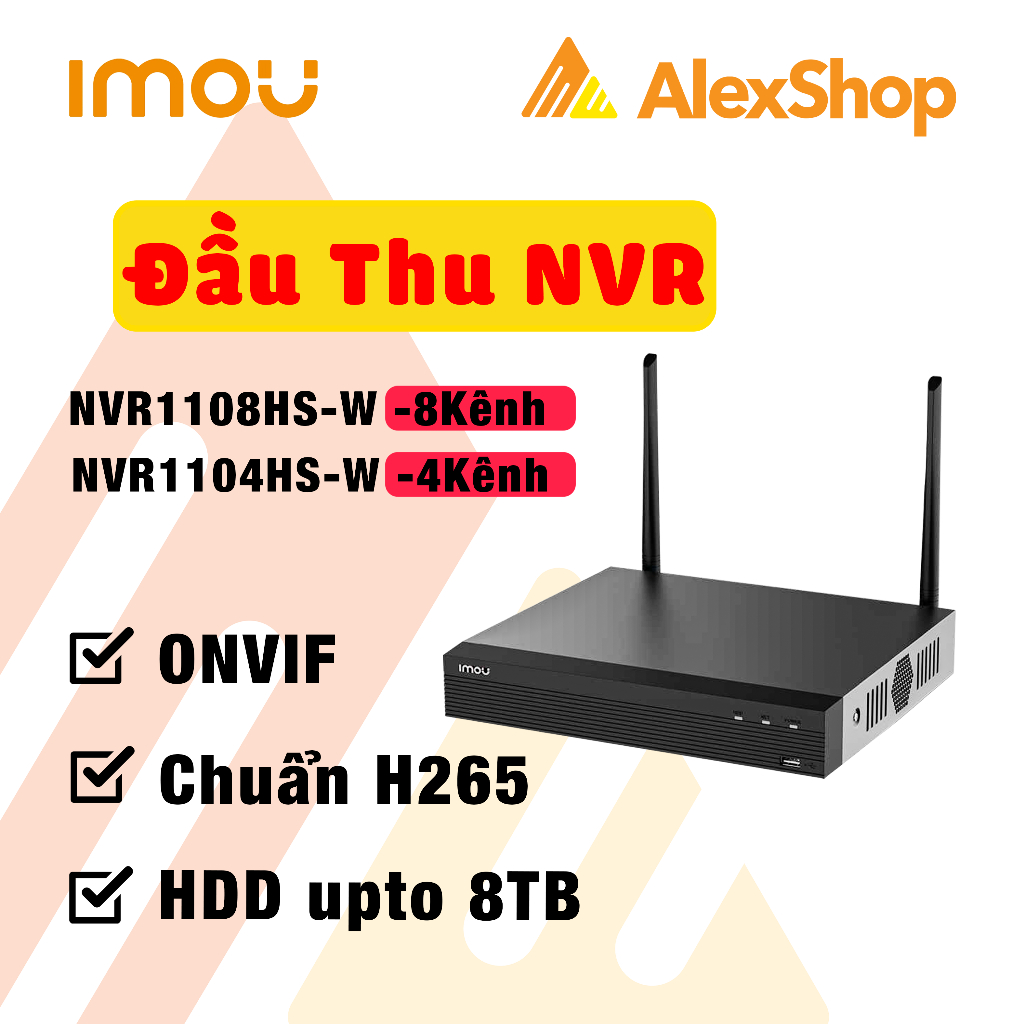 Đầu Thu Imou Wireless NVR1108HS / 1104HS Chính Hãng Hỗ Trợ Onvif, Tương Thích Hầu Hết Mọi Camera Imou