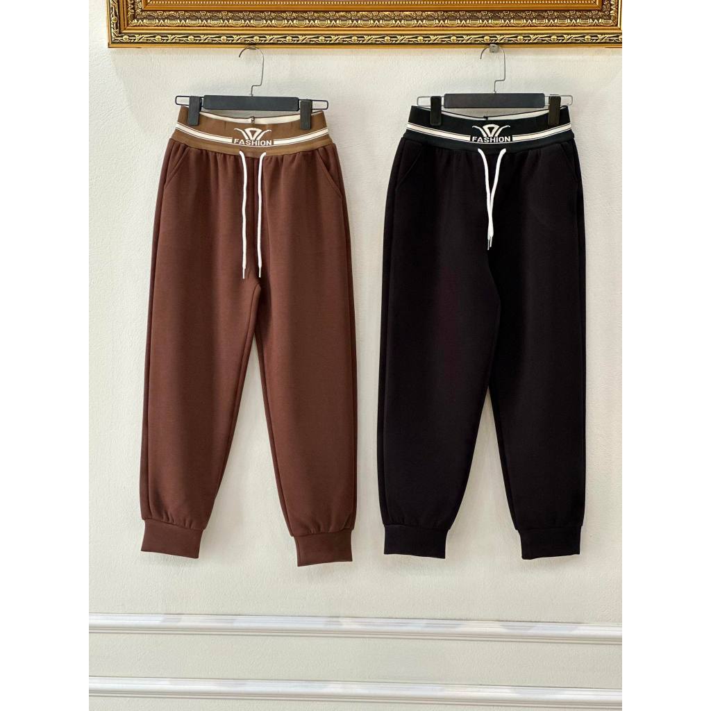Quần Jogger Thể Thao Nữ Vải Nỉ Co Gĩan