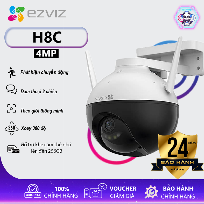 [HOÀN TIỀN] Camera Ngoài Trời EZVIZ C8W 4MP Ultra 2K+- Có Màu Ban Đêm - Báo Động Chống Trộm - Bảo Hà