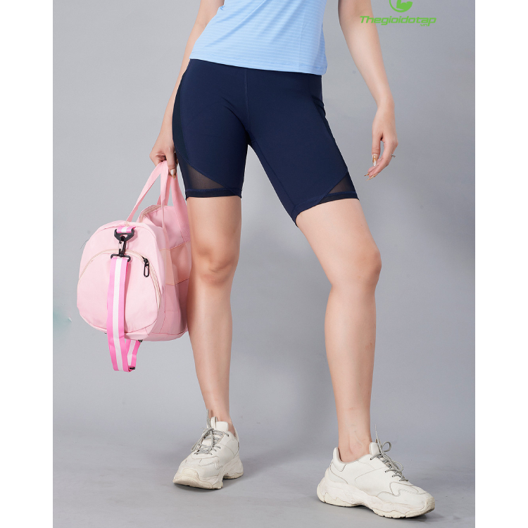 Quần Đùi Nữ Tập Gym Yoga Lưng Cao Che Bụng, Siêu Co Giãn, Không Xù, Chính Hãng ICADO QL4