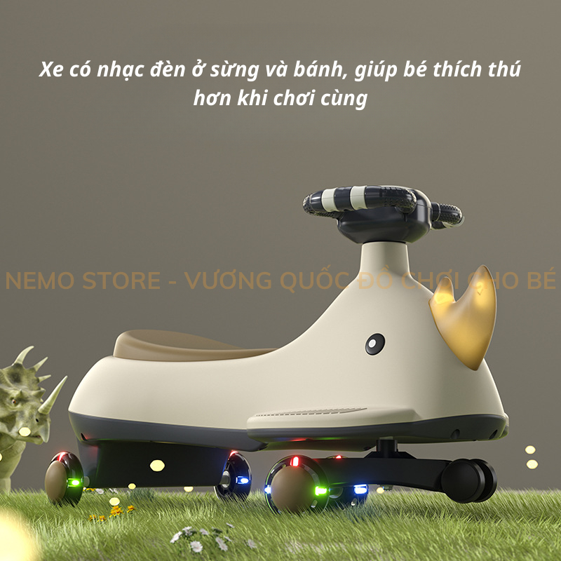 Xe lắc cho bé chòi chân có nhạc cỡ đại cao cấp, xe lúc lắc cho bé hình máy bay và Song Long Nemo Store