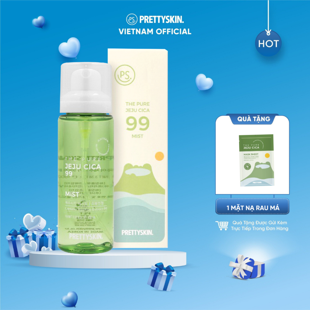 Xịt khoáng rau má Prettyskin 100ml