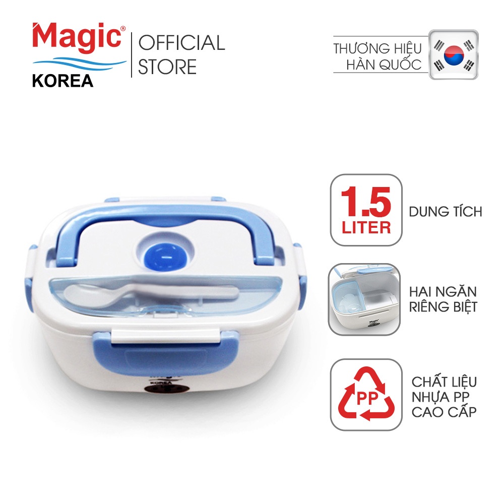 Hộp cơm điện hâm nóng Magic Korea A03 (Xanh), hàng chính hãng