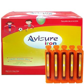 Avisure Iron bổ sung sắt hữu cơ cho bé dạng siro 20 ống