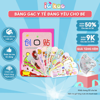 Băng gạc y tế urgo cho bé in hình dễ thương hộp 100 cái iq kao