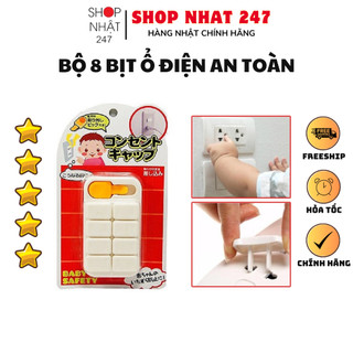[Hỏa Tốc HN] Bộ 8 bịt ổ điện an toàn cho bé Nội địa Nhật Bản