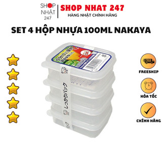 [Hỏa Tốc HN] Set 4 hộp nhựa nhí Nakaya 100ml NỘI ĐỊA NHẬT BẢN