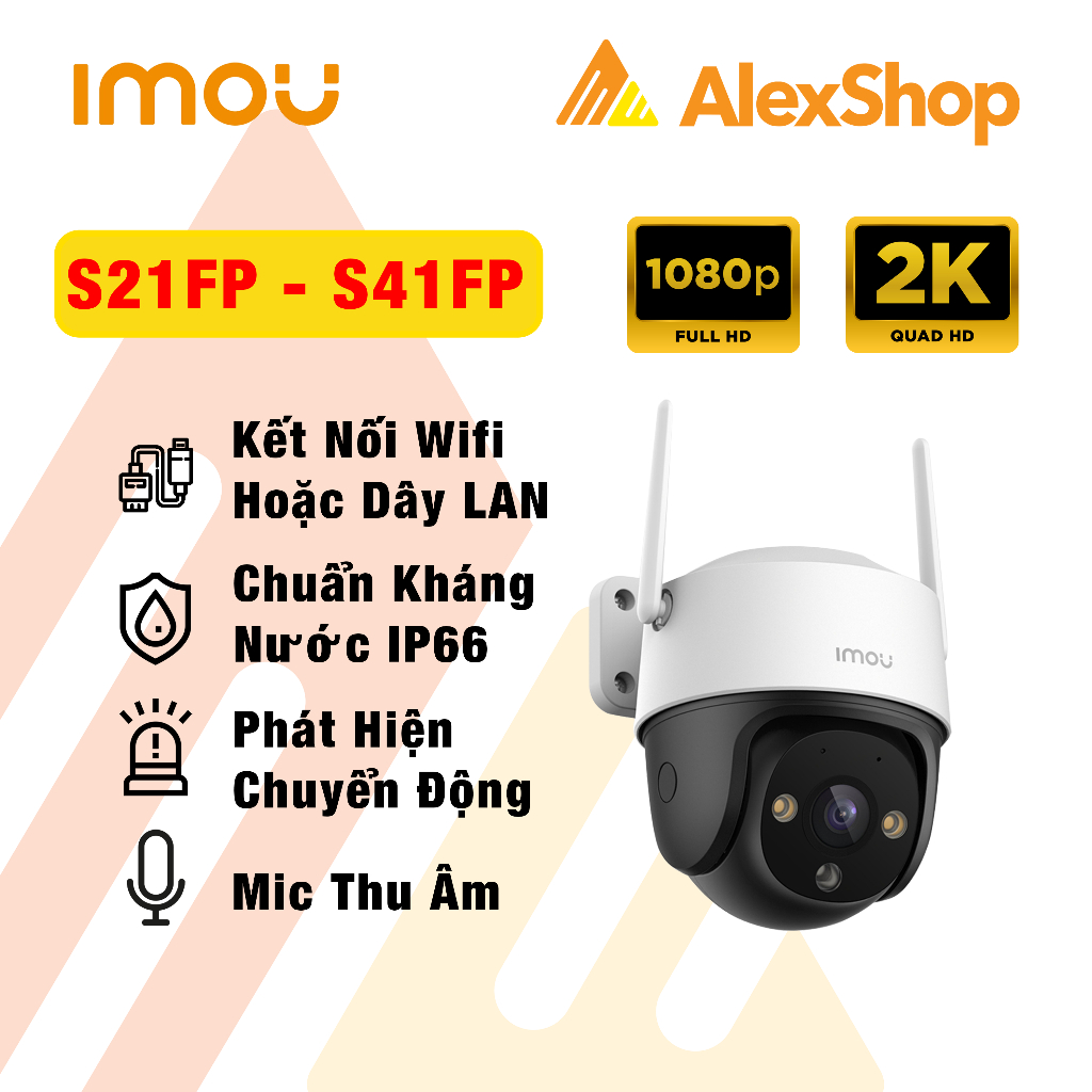 Camera Imou S41 / S21 4M 2M Ngoài trời, Xoay 360 Độ