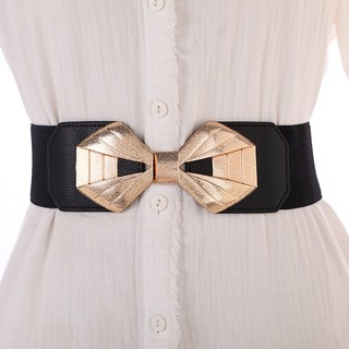 Đai váy liền, đai đầm liền, áo sơ mi, áo blazer, jumpsuit, bản rộng, chun co giãn, móc khóa họa tiết nơ thắt W70