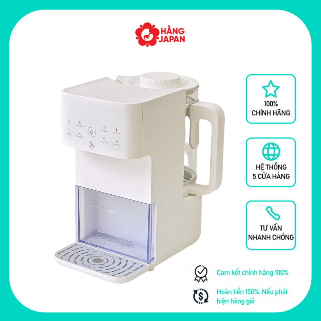 Bình thủy điện giữ nhiệt cao cấp Moaz Bebe MB071, pha sữa, trà, cà phê dung tích lớn 1,5L - BH 12 THÁNG CHÍNH HÃNG
