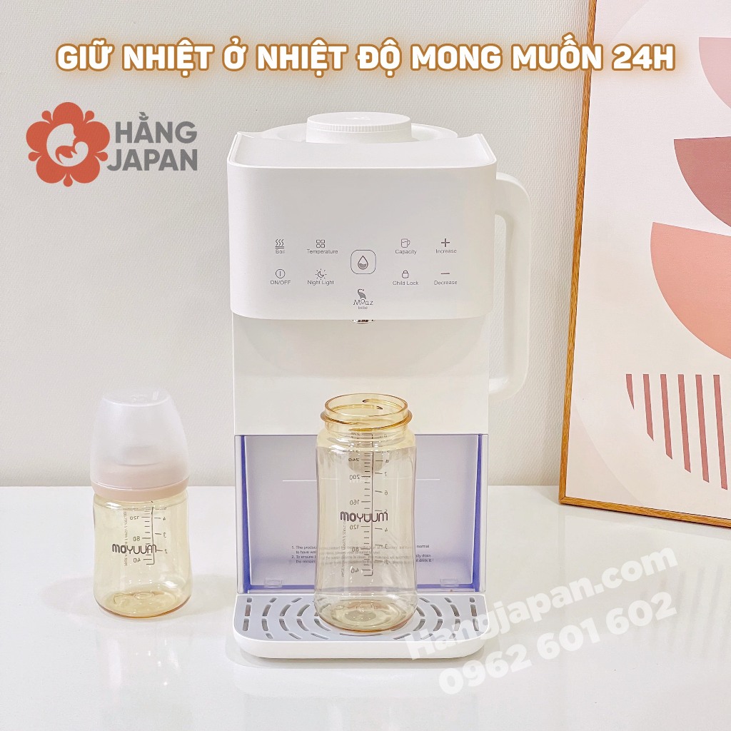 Bình thủy điện giữ nhiệt cao cấp Moaz Bebe MB071, pha sữa, trà, cà phê dung tích lớn 1,5L - BH 12 THÁNG CHÍNH HÃNG