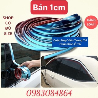 (HÀNG LOẠI 1) Cuộn 13M Nẹp Viền Trang Trí Chân Kính Ô Tô Mạ Crom Bản 1cm - 2cm - 3cm nẹp viền kính